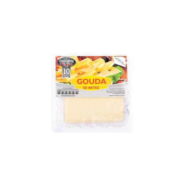 Lougiakis gouda cheese in slices